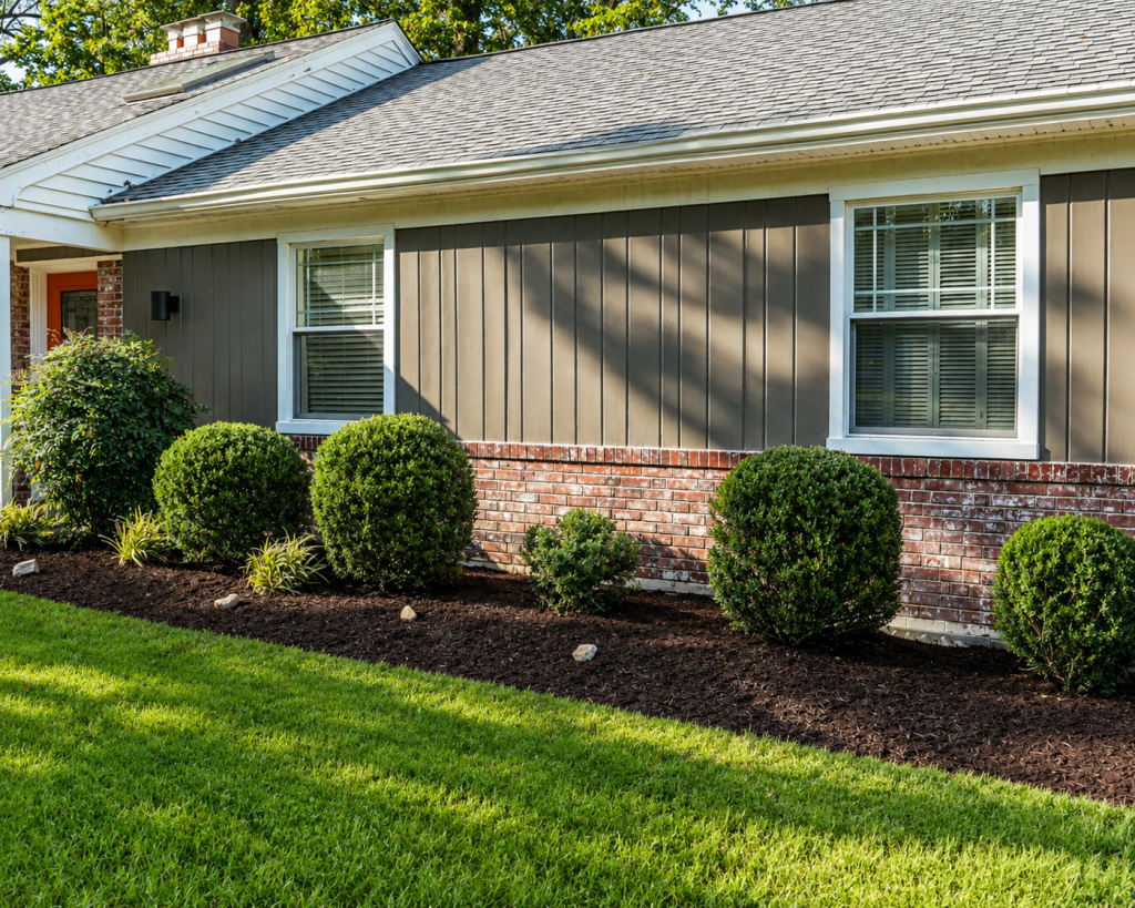 Professional mulch installation and landscape bed edging in Montgomery County, MD