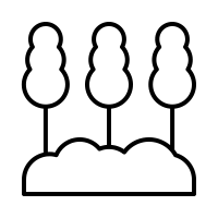 Tree and plot icon for land clearing services in Montgomery County MD