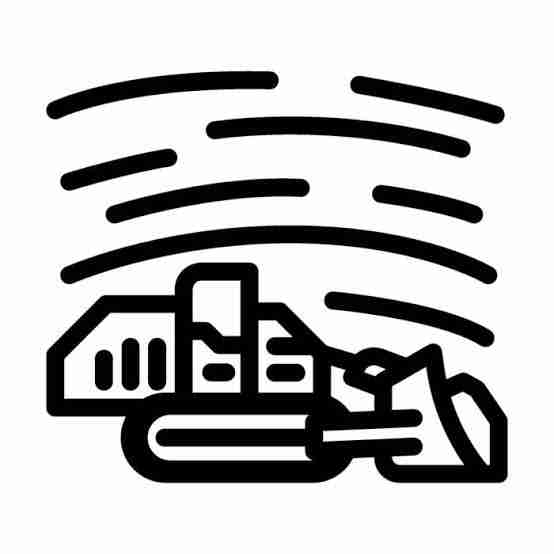 Bulldozer icon for lot clearing and site preparation in Montgomery County MD