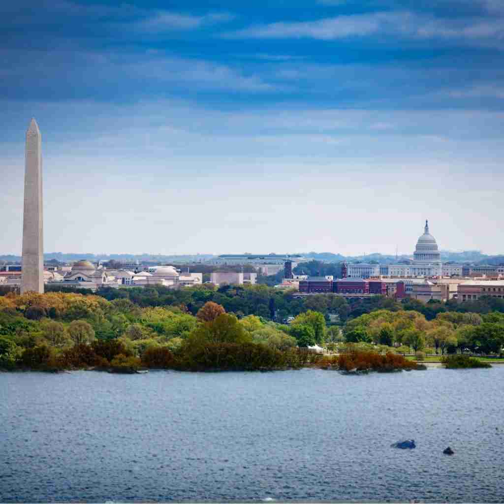 Landscaping and outdoor property maintenance services in Potomac, MD with a scenic view of the local landscape.