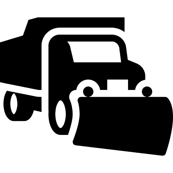 Snow plow truck icon for winter property maintenance in Montgomery County MD