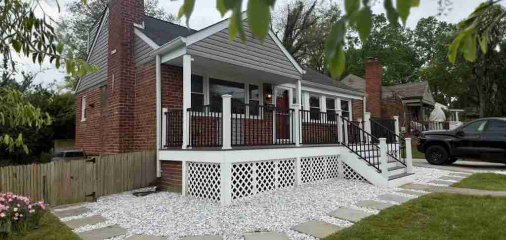 Custom paver patio installation with outdoor dining area in Montgomery County, MD, landscaping tips Montgomery County